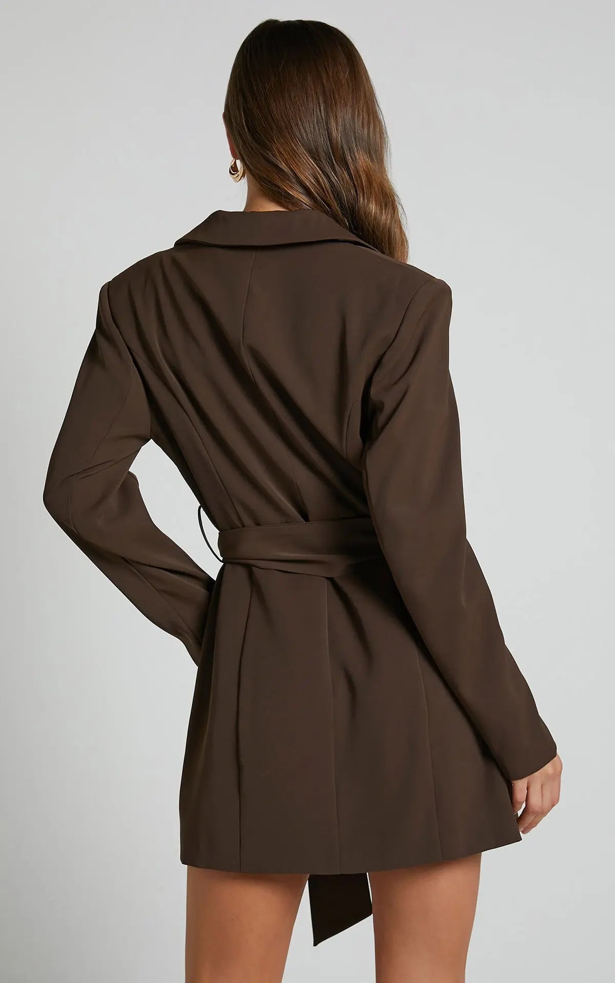 Robe Blazer Minuit | Silhouette Enveloppante Ceinturée | Soirée