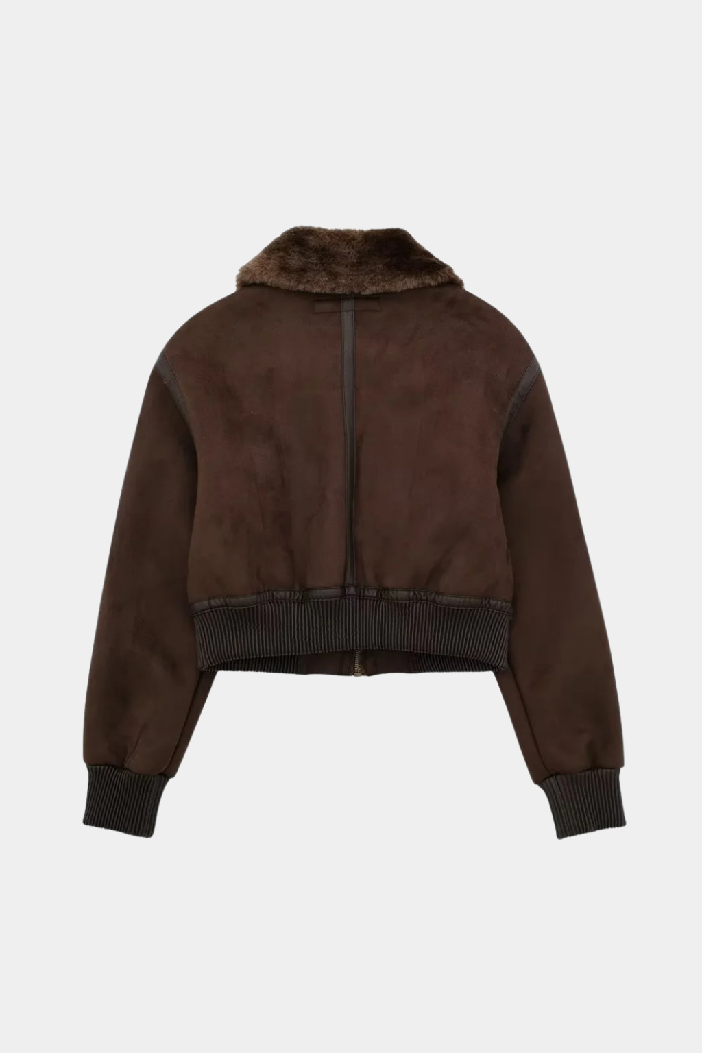 Veste Aviateur en Faux Shearling | Coupe Cropped | Col Revers