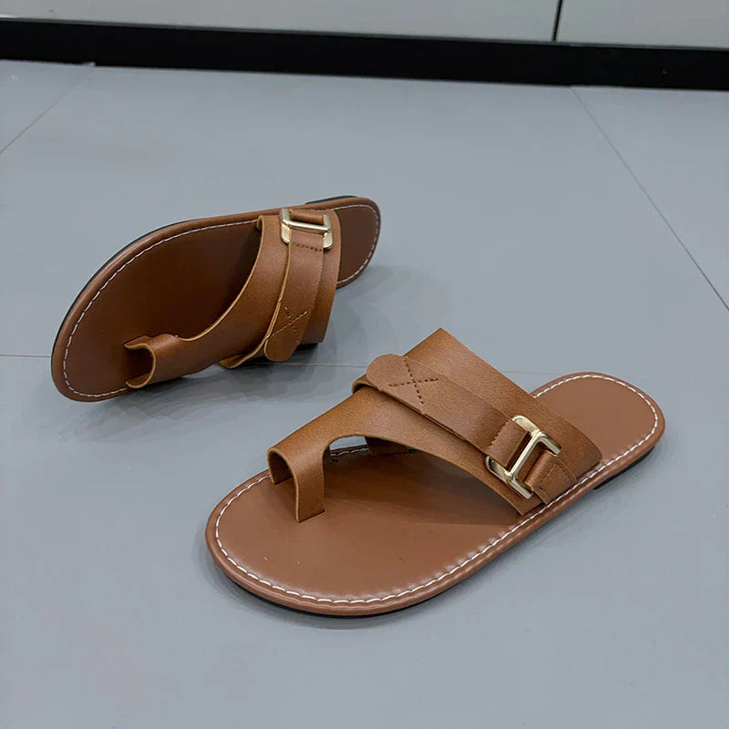 Sandales en Cuir | Boucle | orteil