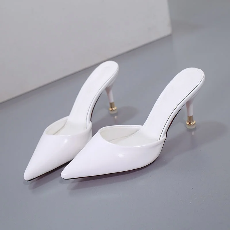 Mules à Talons Aiguille | Blanches
