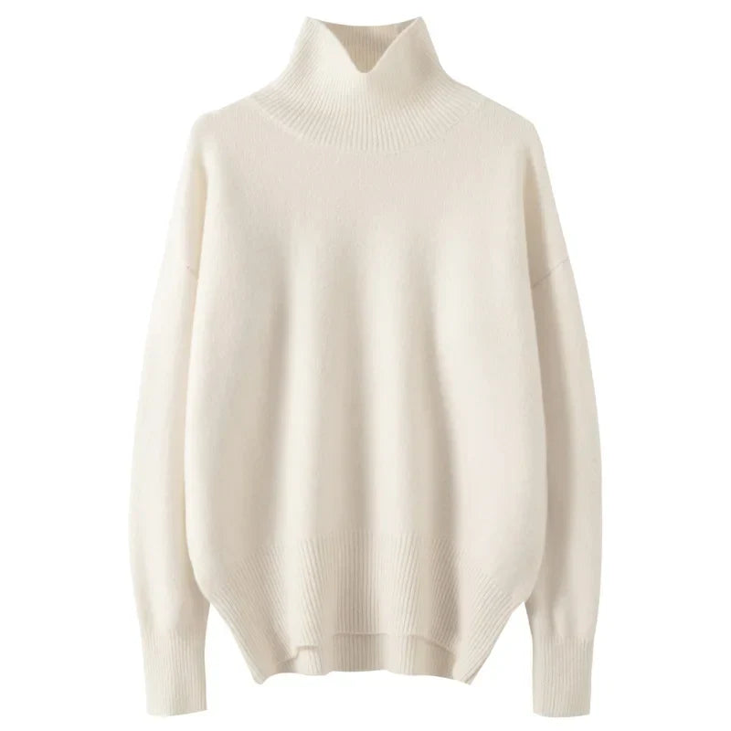 Pull Col Roulé en Cachemire | Coupe Relaxed | Collection Fondamentale