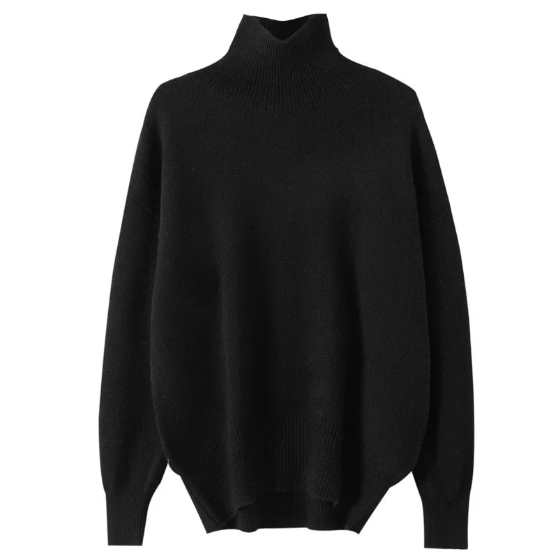 Pull Col Roulé en Cachemire | Coupe Relaxed | Collection Fondamentale