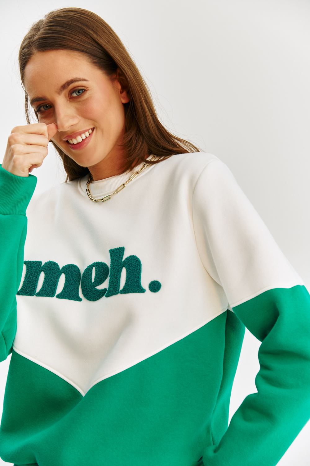 Sweatshirt Graphic Fondamentale | Panneau Contrast | Coupe Relaxed