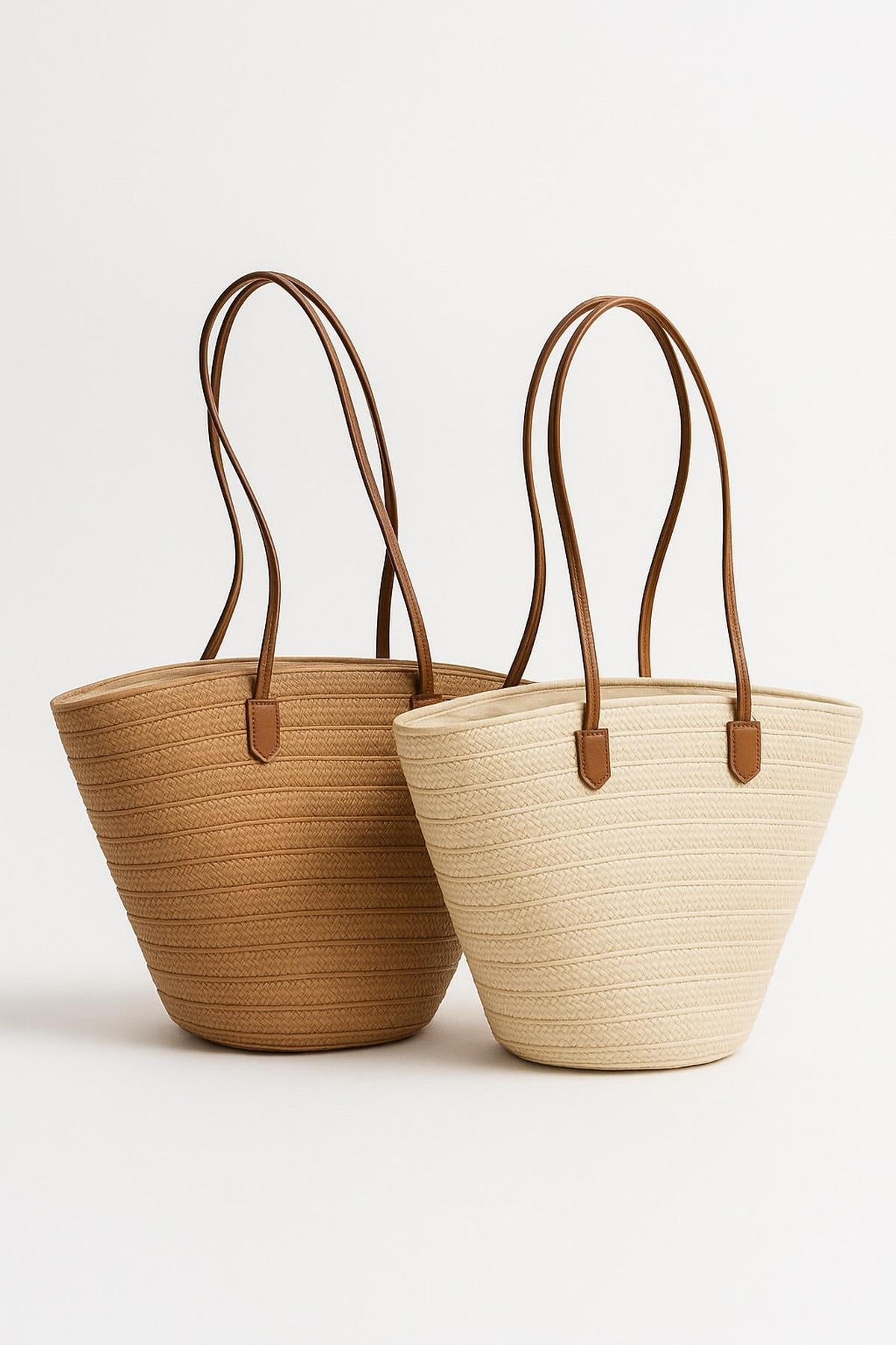 Sac Shopper en Paille | Sac Tissé d'Été