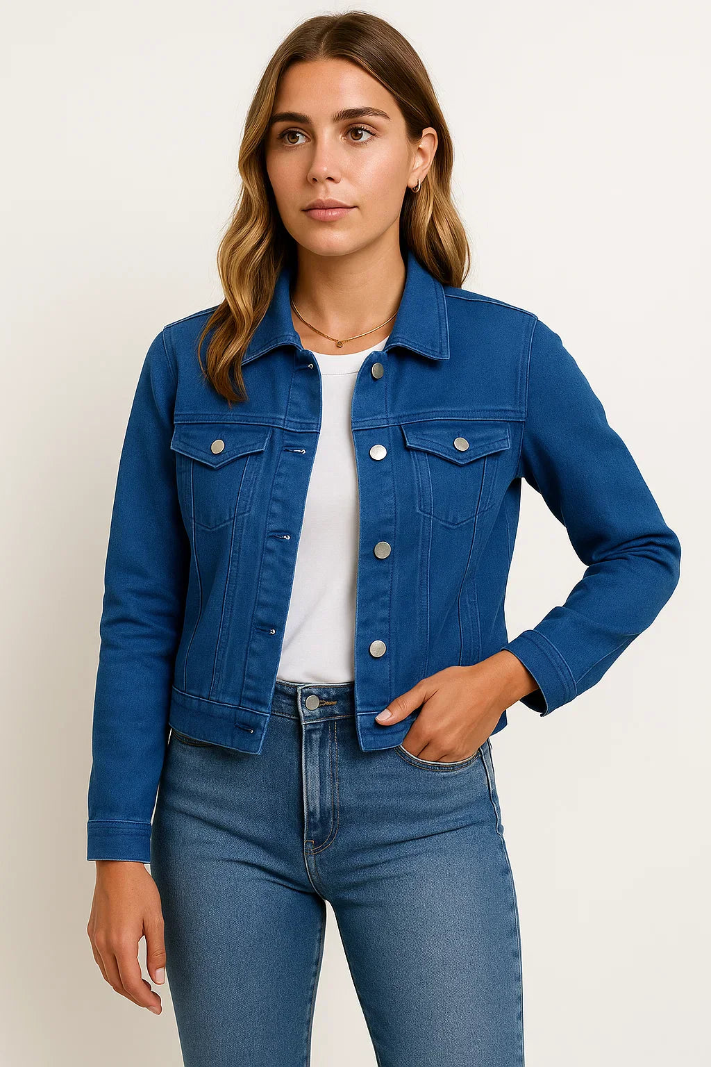 Veste en Denim Fondamentale | Design Classique à Bouton
