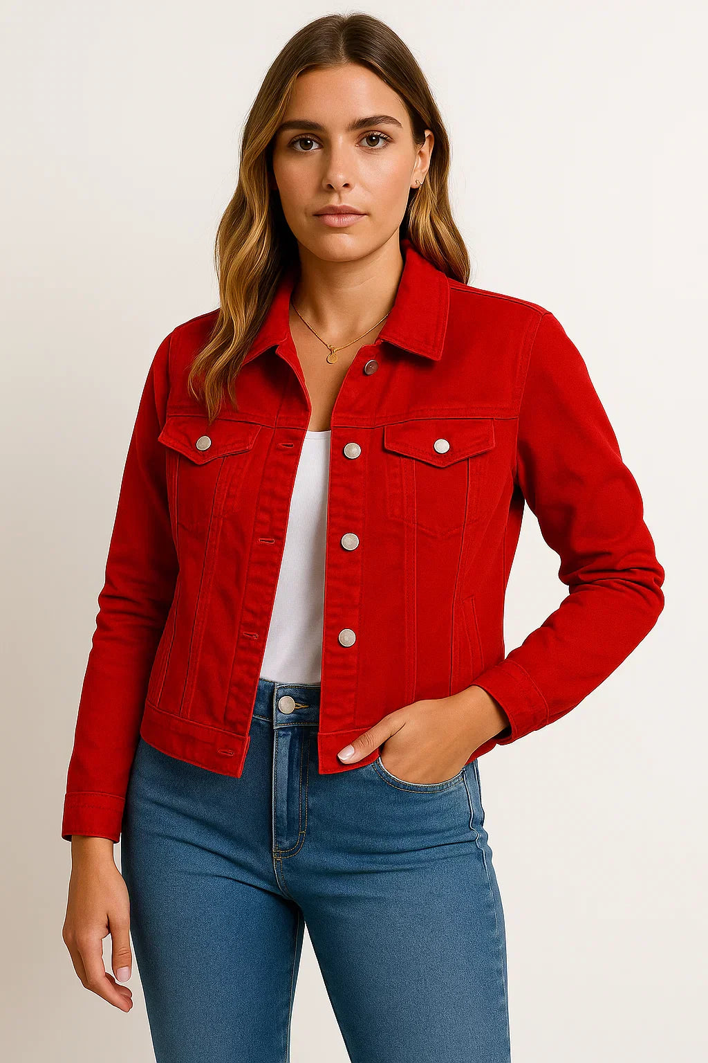 Veste en Denim Fondamentale | Design Classique à Bouton