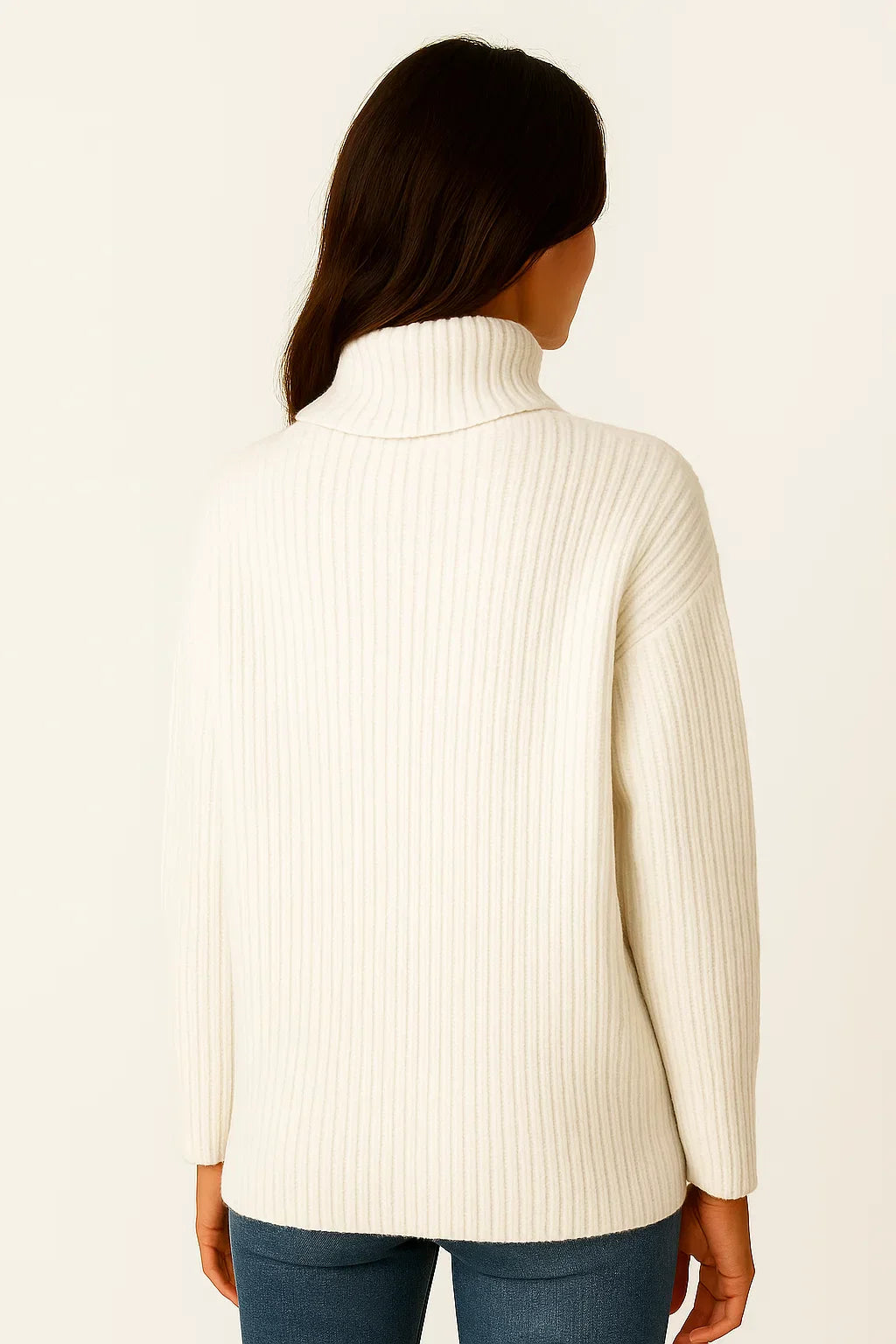 Pull Over Col Roulé | Détail Bouton | Coupe Relaxed