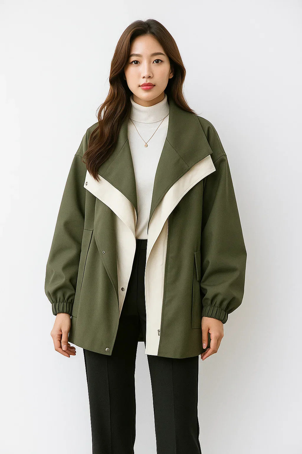 Veste Oversize Bicolore Évasion | Design Moderne | Légère