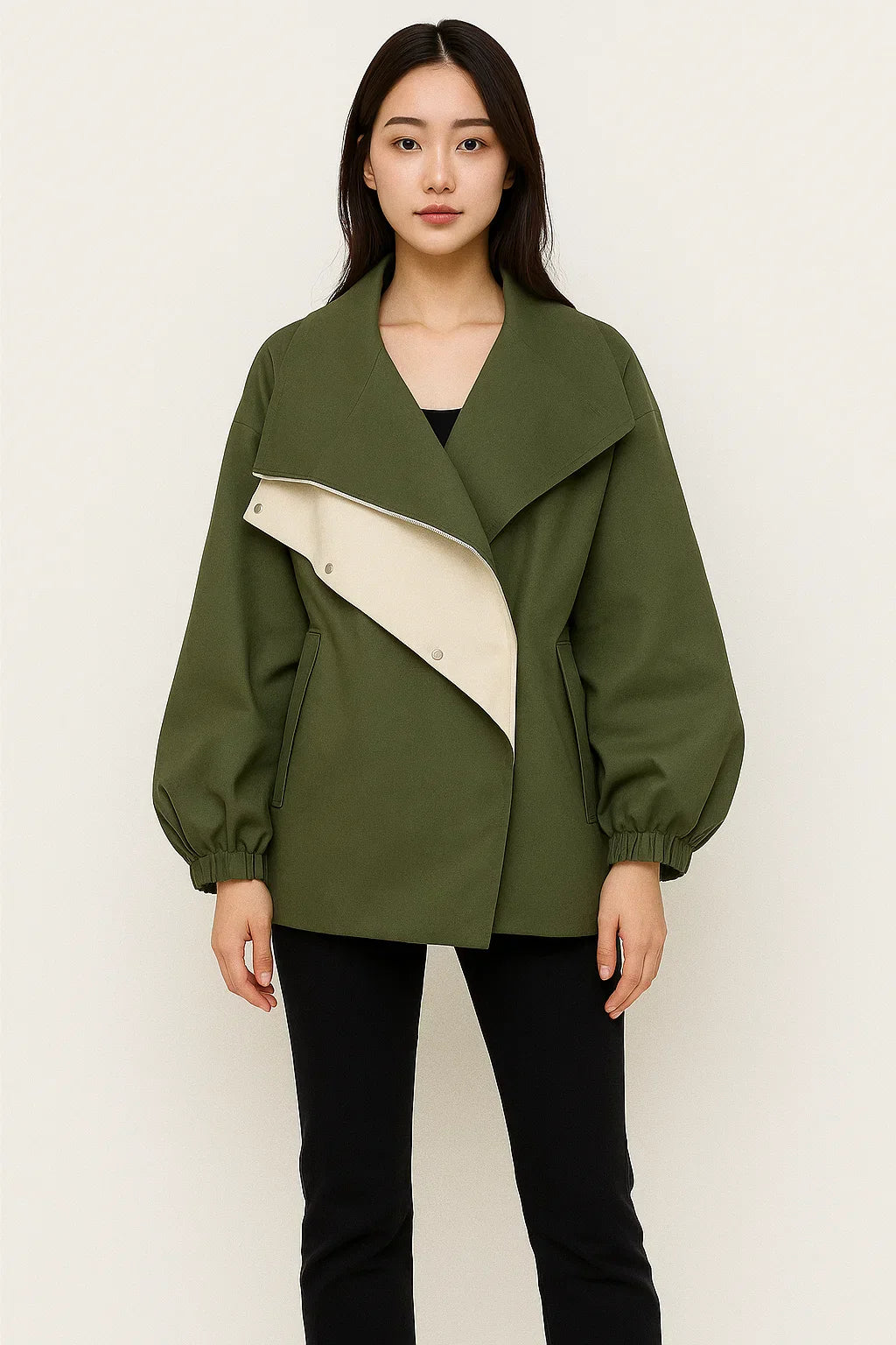 Veste Oversize Bicolore Évasion | Design Moderne | Légère