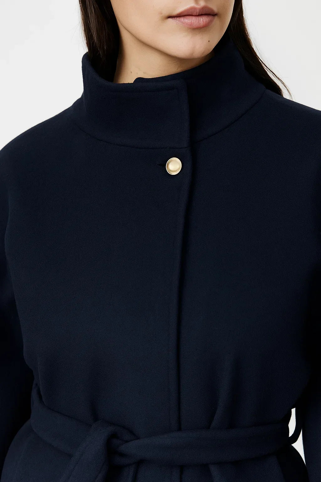 Manteau Cape | Taille Ceinturée | Col Haut