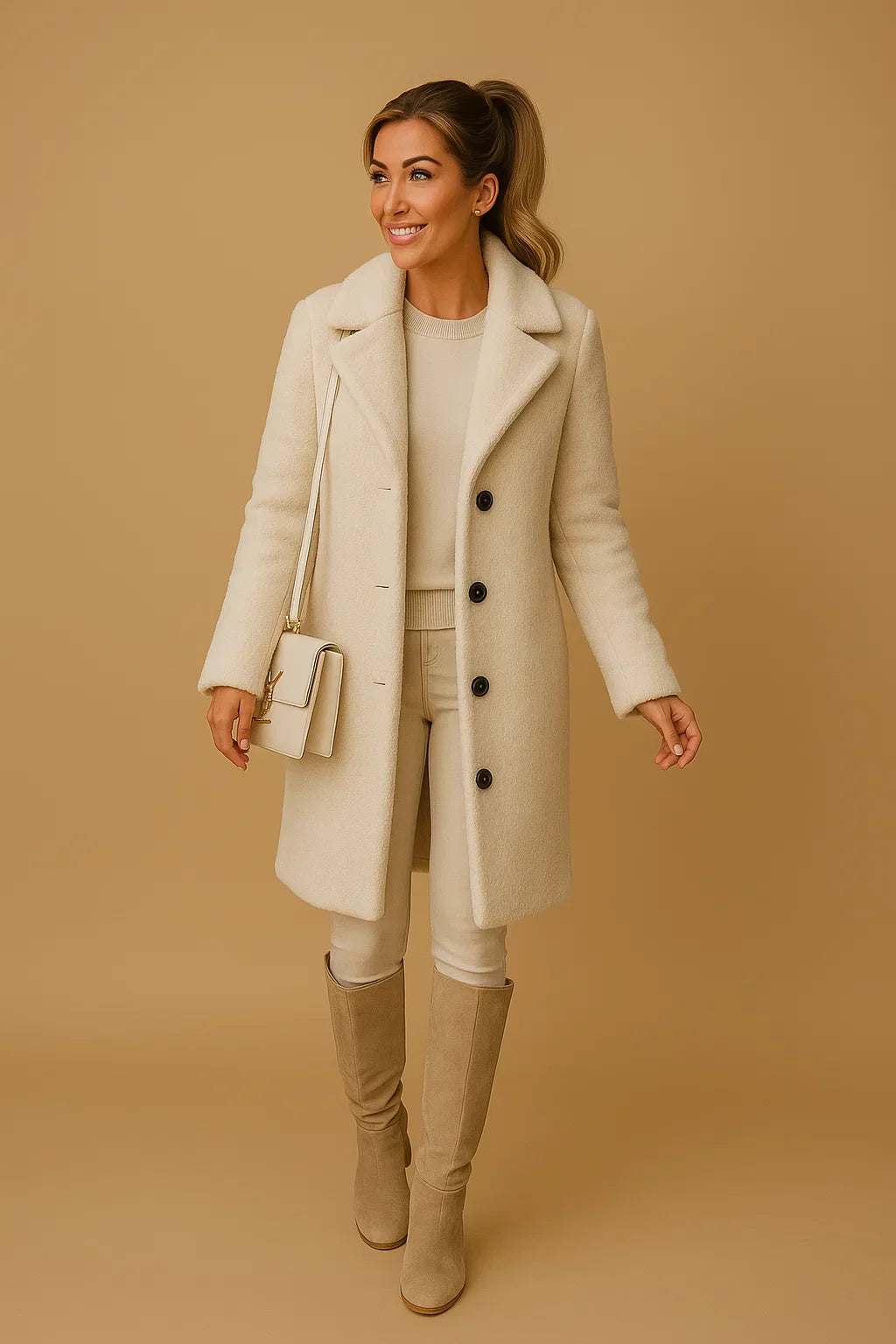Manteau Long Teddy Fondamentale | Finition Texturée Douce