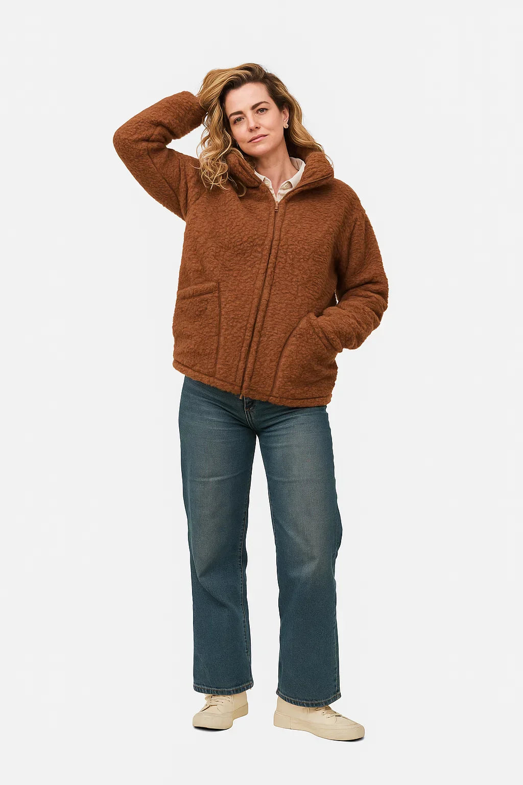 Veste Zip Fleece | Texture Douce