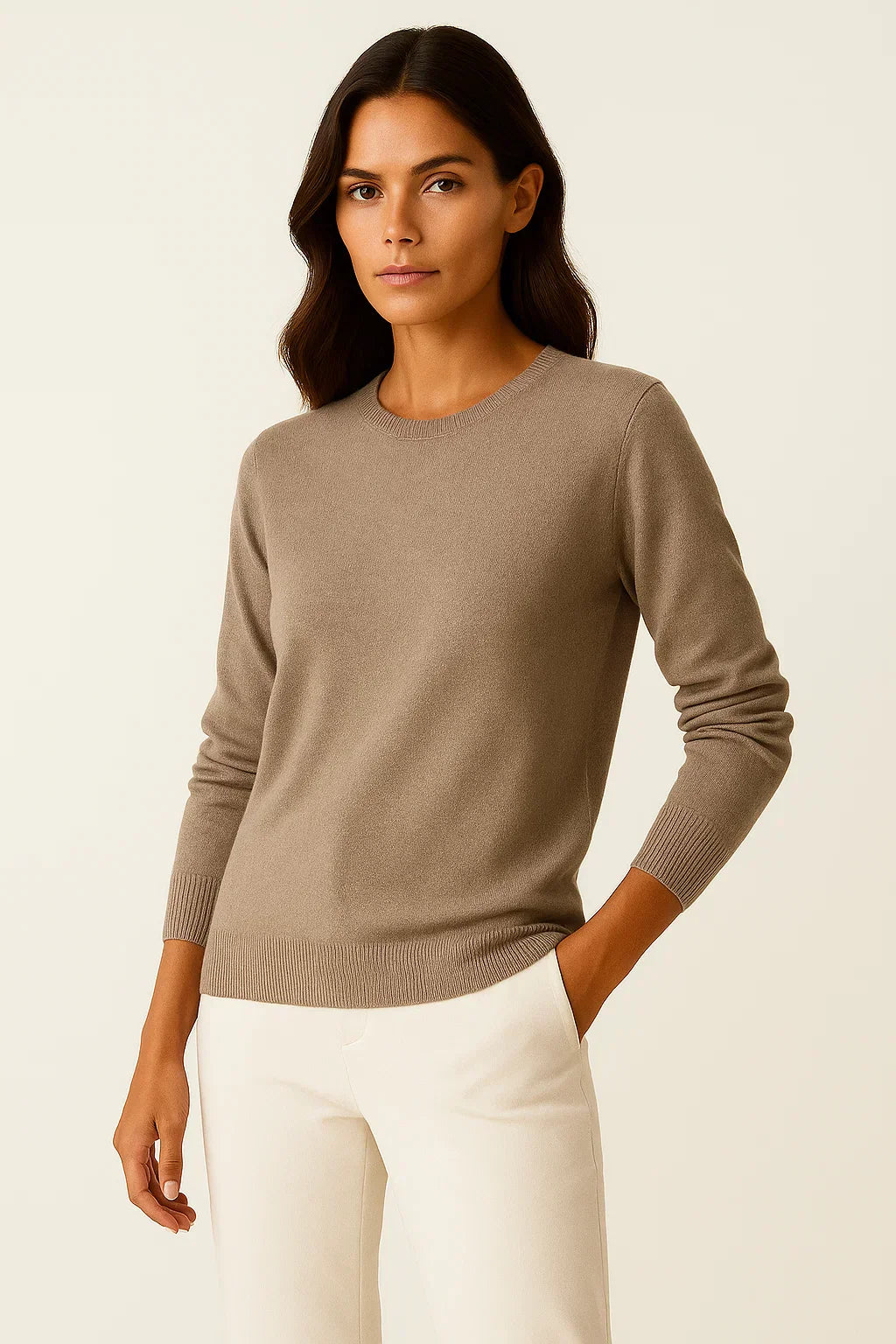 Pull Femme Col Rond | Mélange Laine | Regular Fit