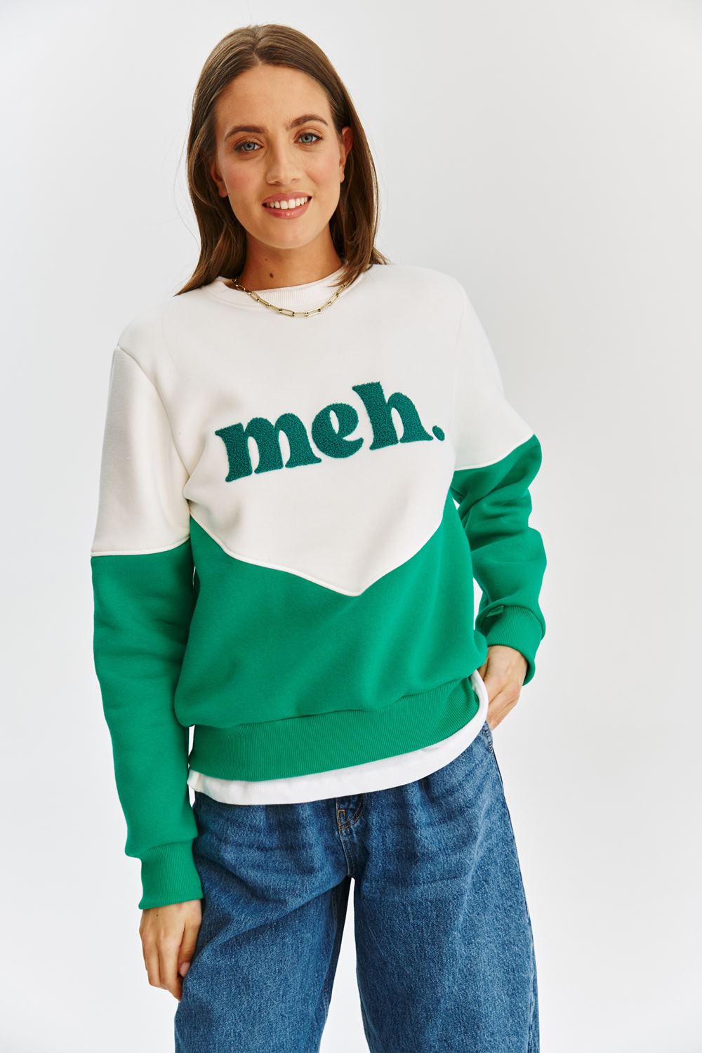 Sweatshirt Graphic Fondamentale | Panneau Contrast | Coupe Relaxed