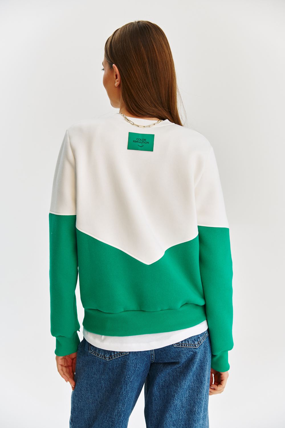 Sweatshirt Graphic Fondamentale | Panneau Contrast | Coupe Relaxed