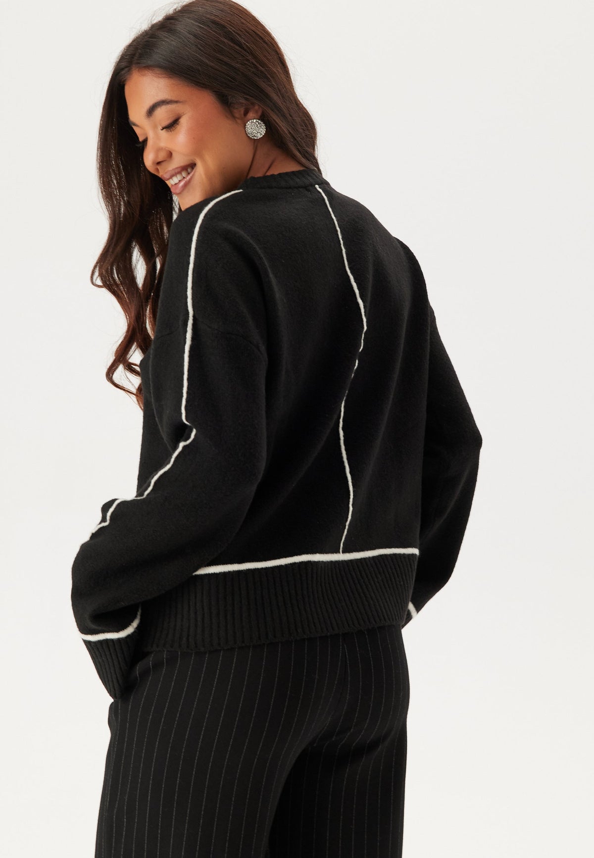 Pull Over Maille Contrast | Coupe Relaxée