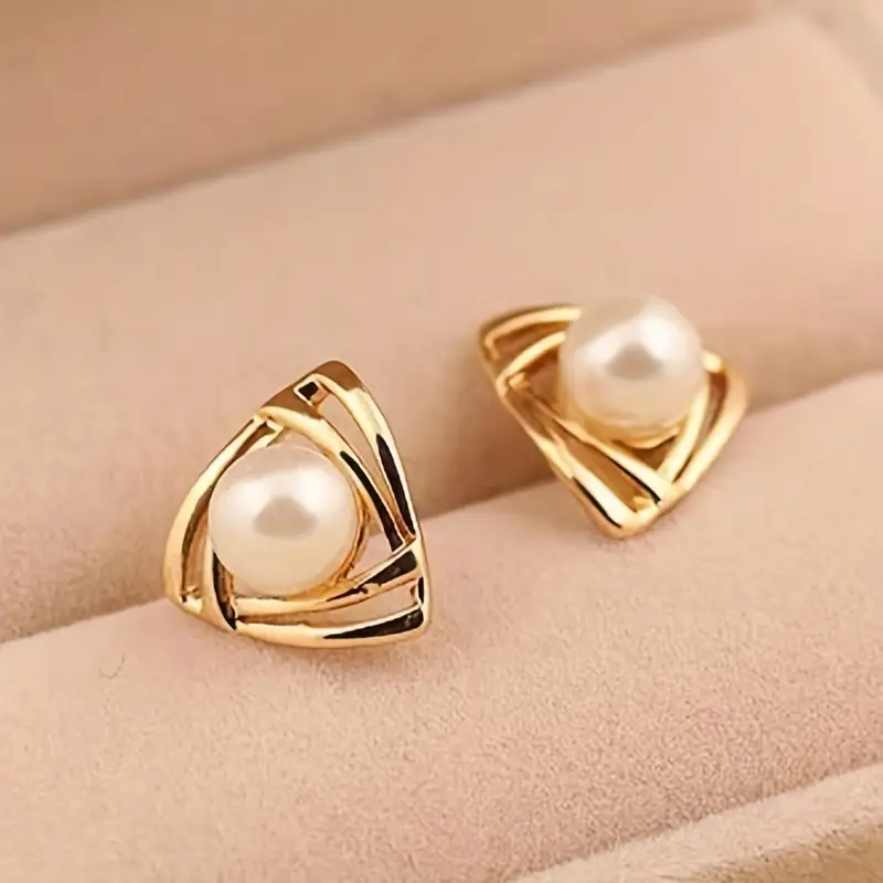 Boucles d'oreilles en perles Clarté | Cuivre doré | Amouvelle