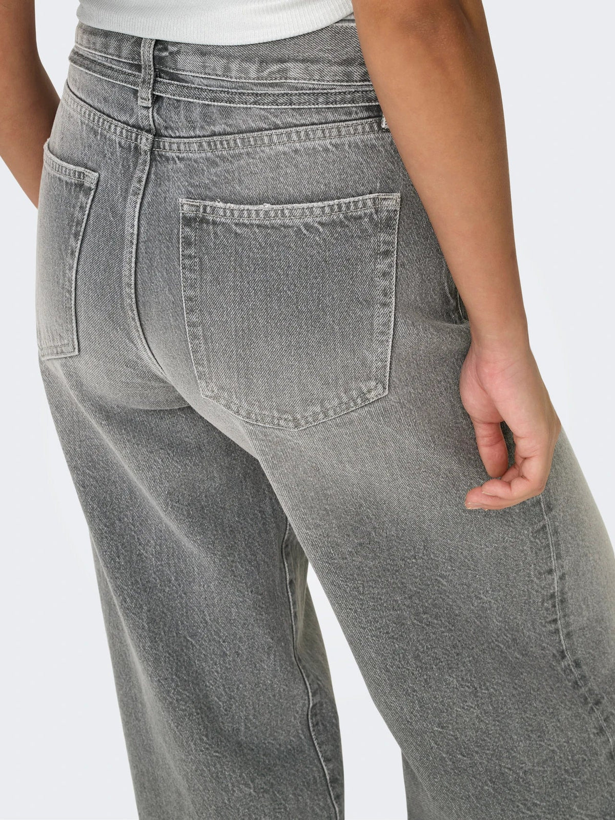 Jeans Large Gris | Taille Haute | Denim Moderne Streetwear