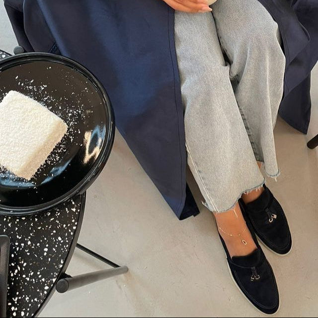 Mocassins en Suède | Couture Main | Semelle Semi-Rigide